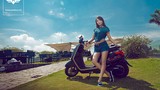 "Hot girl" Hà thành đọ dáng cùng xe điện Anbico Dina